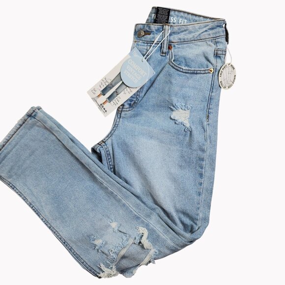SONG Timeless Fit womens 3/26 Comfort Vintage Stretch Distressed Jeans New - Picture 8 of 12